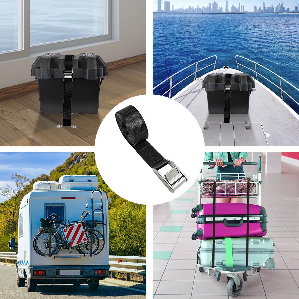 Battery Tie Down Straps Kit With Stainless Steel Cam Buckle Stainless Steel Bracket Screws Cooler Tie Down Kit For Boats