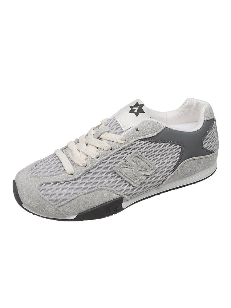 

Lightweight and breathable little white shoes women s summer 2025 new fashion versatile and comfortable sports and leisure non-slip German training 35 серый