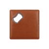 Square Coasters PU Leather Bottle Opener Multifunctional Cup Mat  Party