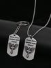 Stainless Steel Keychain and Necklace, Engraved with The Inscription “May Angels Guard You, Amen,” A Gift for Believers.