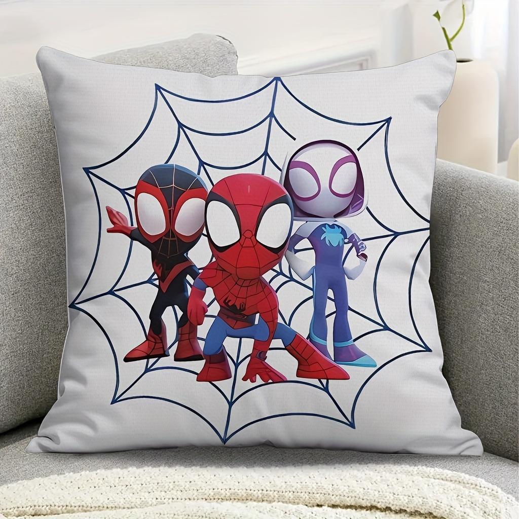 

Человек-паук Мультяшные персонажи Наволочка для декоративной подушки Чехол для подушки на диван, для спальни, для дома 16x16Inch
