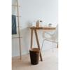 Umbra Woodrow Lidless Wooden Trash Natural Solid Stylish Light Espresso Can, Round, Pail, Can, Dustbin, Bentwood, Wood, Design, 7.5L,