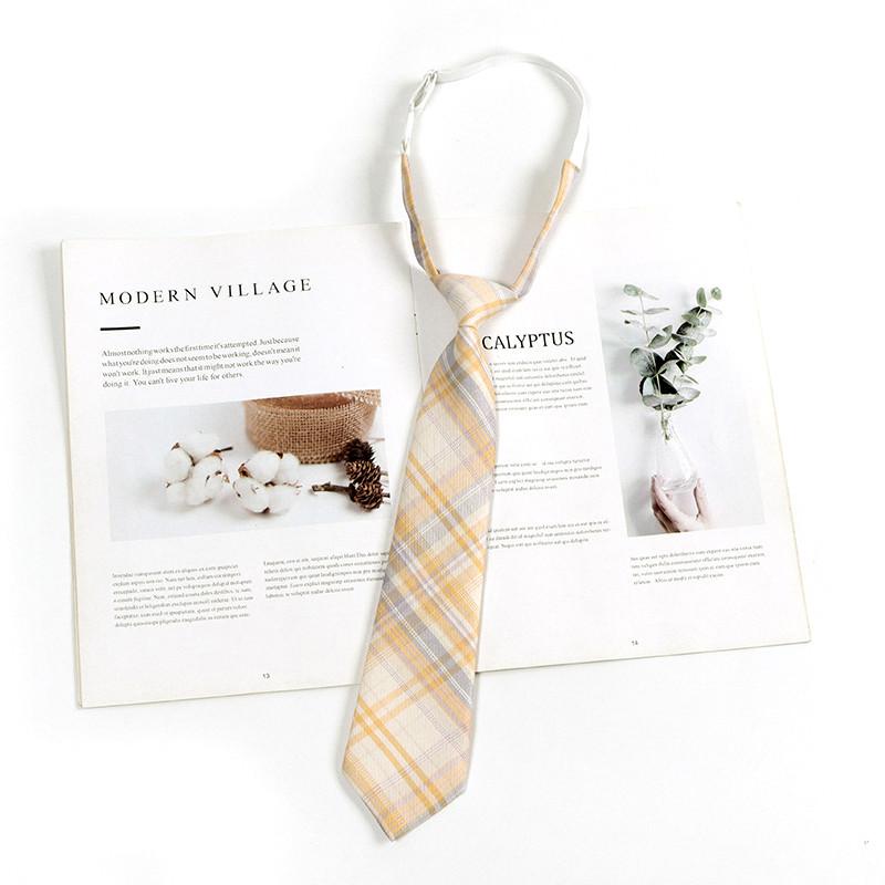 Checkered Retro Brown Striped Tie And Bow For Casual School Outfits Gifts And