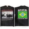 94 Sepultura Refuse Resist Chaos Cotton Black Unisex T-shirt