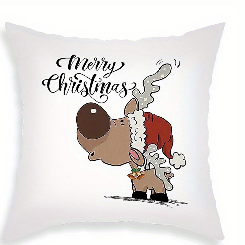 

Christmas Themed Pillowcases: Santa, Reindeer & Gnomes with Festive Designs Sofa room cushion cover home decoration gift 16x16Inch