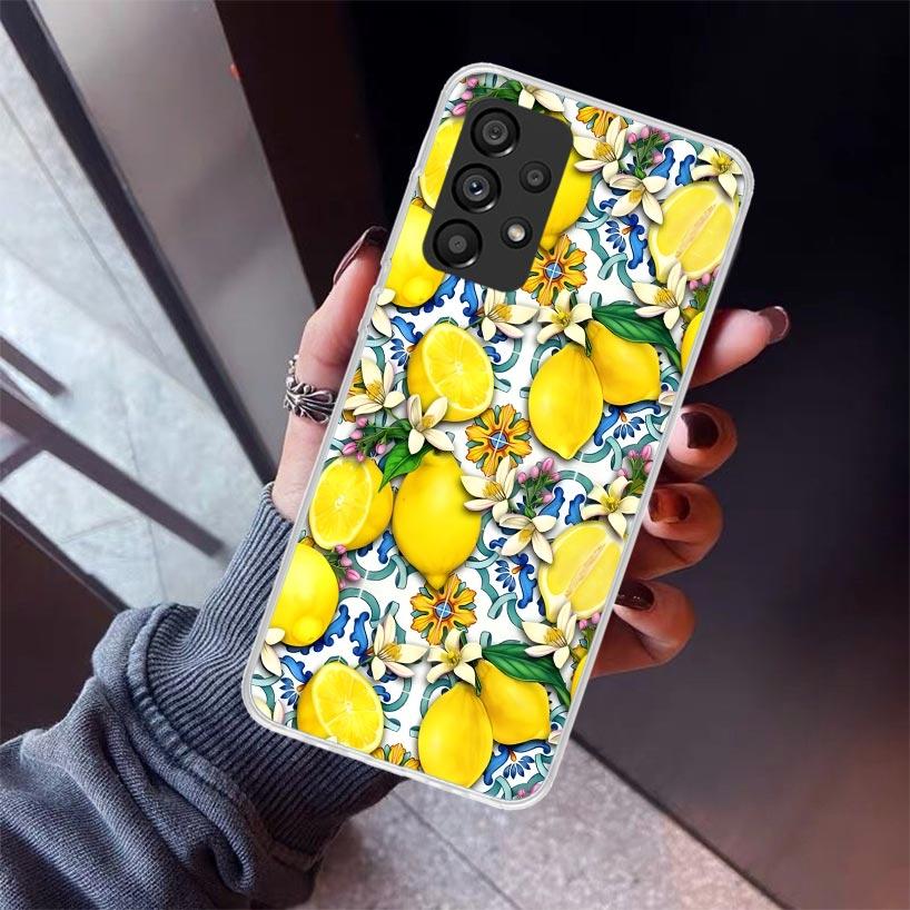 Citrus Limon Linnaeus Phone Case For Samsung Galaxy A12 A52S A42 A32 A22 A51 A50 Note 20 Ultra 10 S10 Plus A71 A70 A31 A30 A10S
