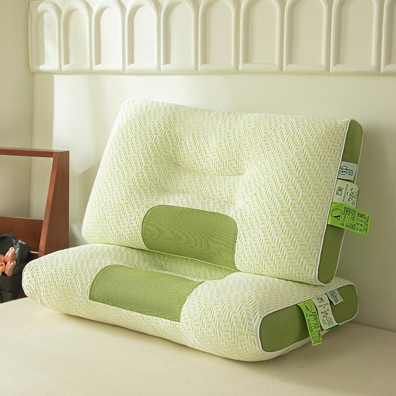 Class A Knitted Cotton Bamboo Fiber Pillow Core 48x74cm Pair of Household Non-collapse Neck Pillow Summer Pillow Core