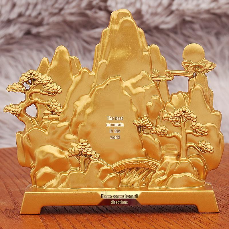 

Gold Sand Huangshan Welcoming Pine Fortune Ornament: Tea Table Handicraft