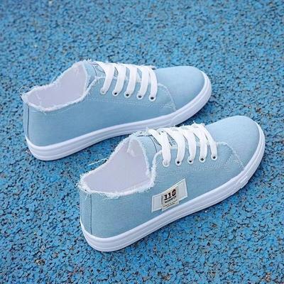White Shoes for Women Ins Trendy New Spring Summer Canvas Shoes Casual All-Match Flat All-Match Niche