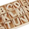 156 Pieces Craft Wood Letters Natural Wooden Alphabet with Storage Tray