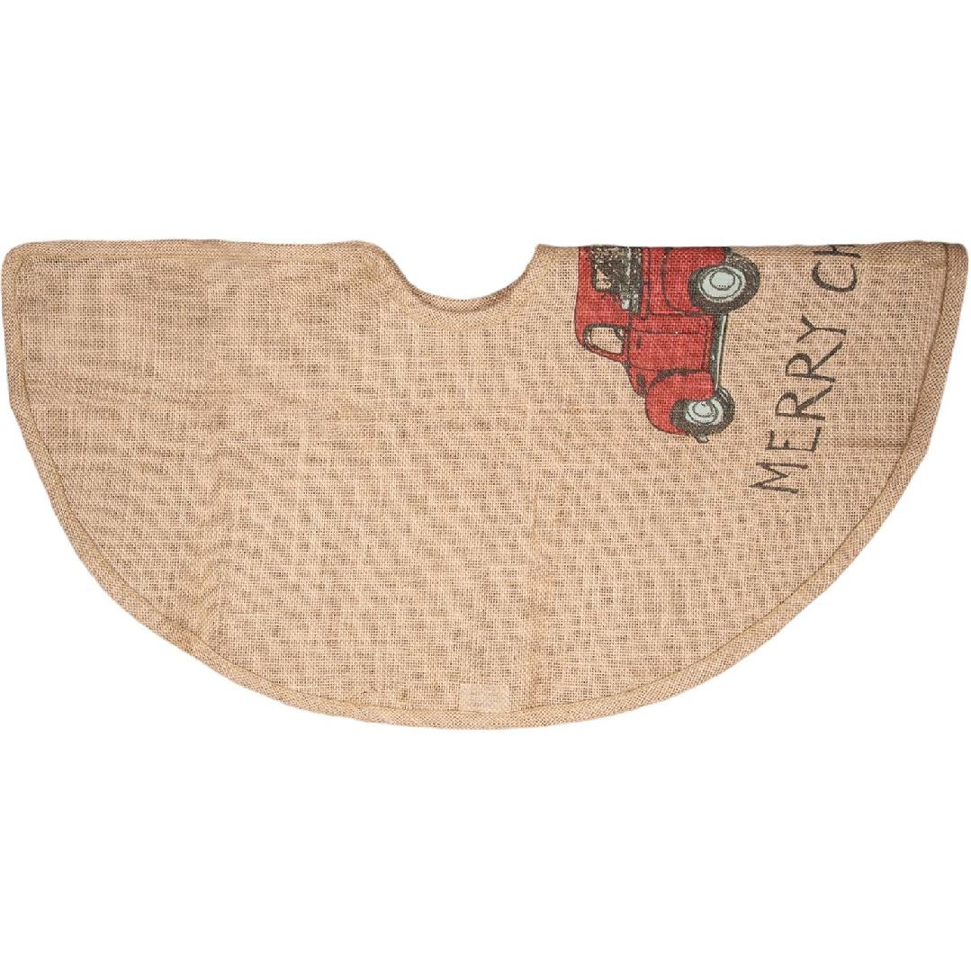 

The Country House Collection Red Truck 24 Burlap Tree Skirt