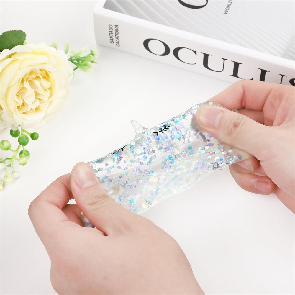 Unicorn Stress Relief Soft Squeeze Toy for Favor Gifts Malt Sugar Squishy Toy Cartoon Animal Gold Foil Stress Relief Playful Toy