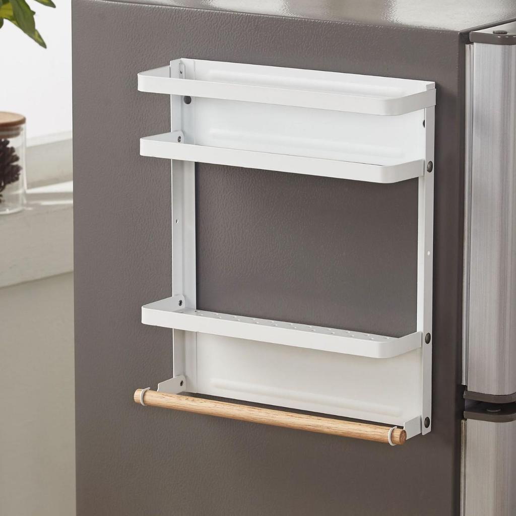 Wallmounted Rack Magnetic Folding Refrigerator Kitchen Storage Solution