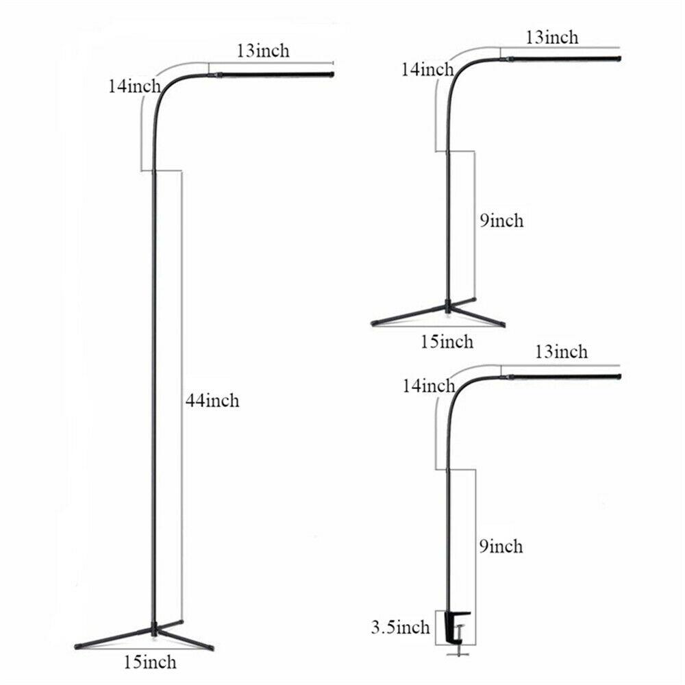 USB Modern Touch LED Standing Floor Lamp Reading for Living Room Bedroom Dimmable Standing Lamp Table Lamp Floor Lamps Black/White 8W