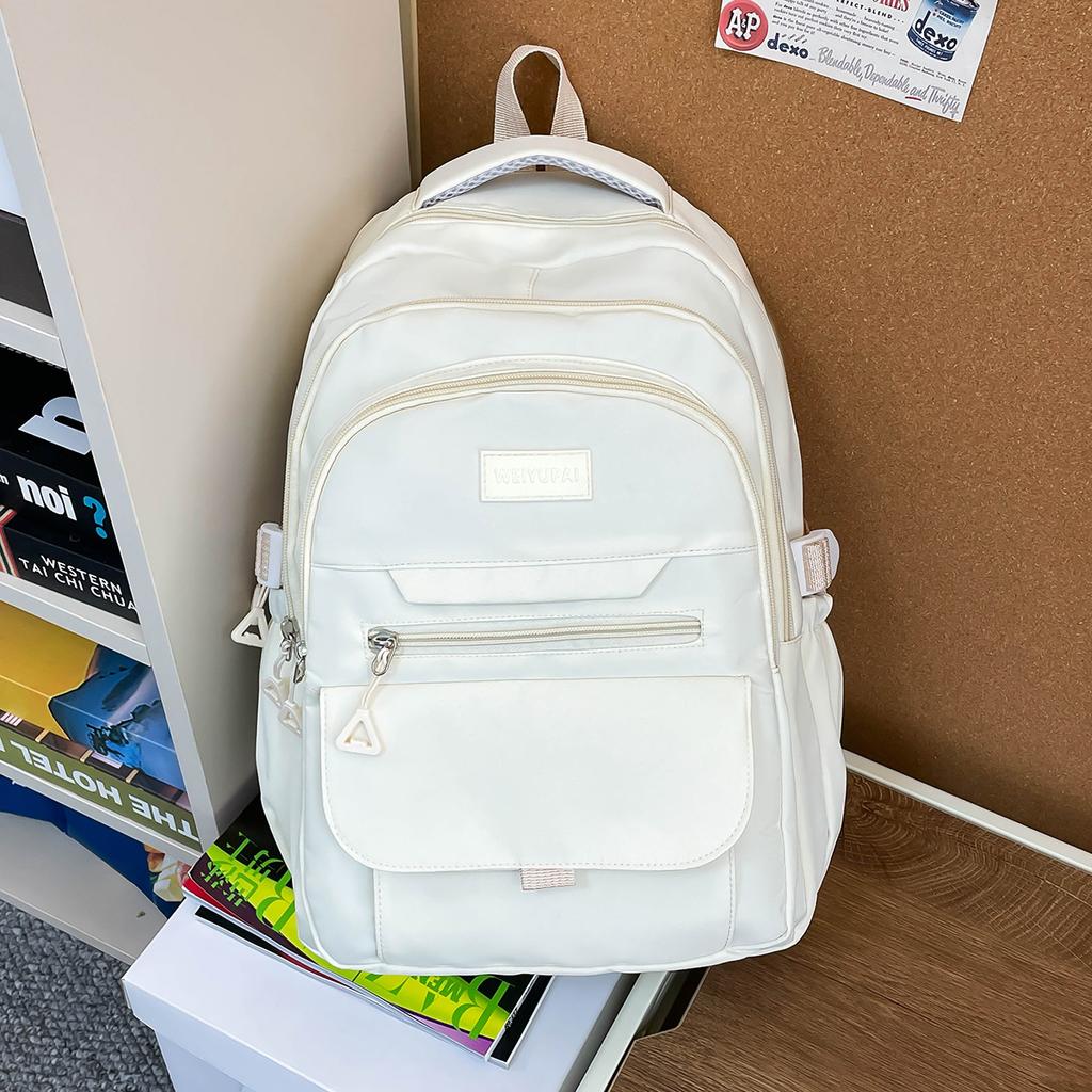 Casual simple middle school student schoolbag female Korean version middle and high school class backpack large capacity light backpack
