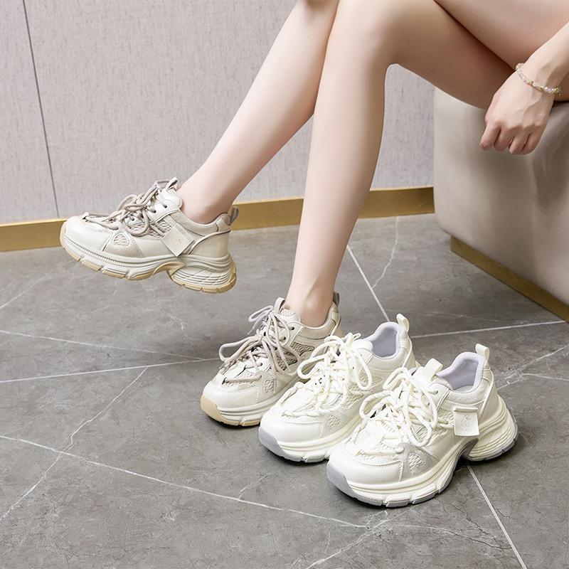 Small Man 5 Thick-soled Dad Shoes Women's Autumn New Rhinestone Inner Height-increasing Sports Shoes Women's Casual Student Shoes Women