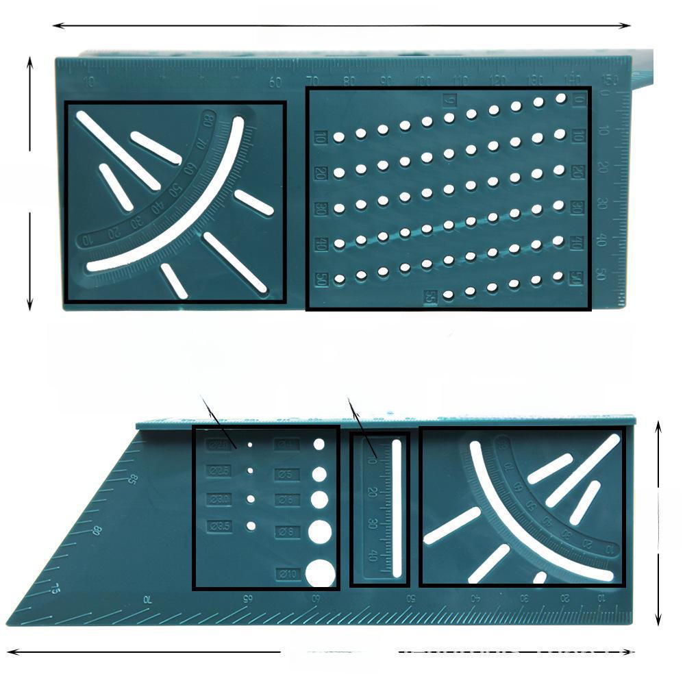 Multifunkční 3D úhlové pravítko: Dřevoobráběcí nástroj na zkosení a čáru (45°/90°)