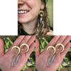 Moon And Star Quartz Earrings Alloy Fashion Jewelry For Women And Men
