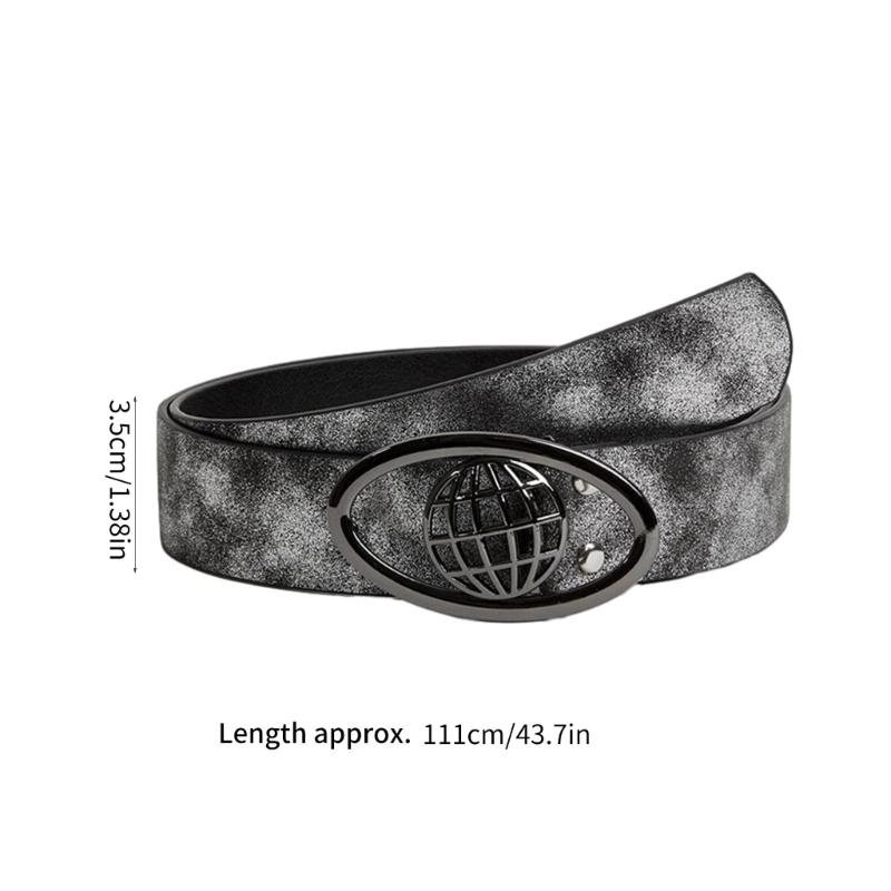 Delicate Adult Waist Belt with Earth/Star Buckle Waistband Jeans Waist Belts for Vintage Style Teens Adjustable Belt