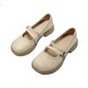 French 2025 autumn new Mary Jane flat fairy style with skirt cheongsam small leather shoes single shoes platform beanie shoes