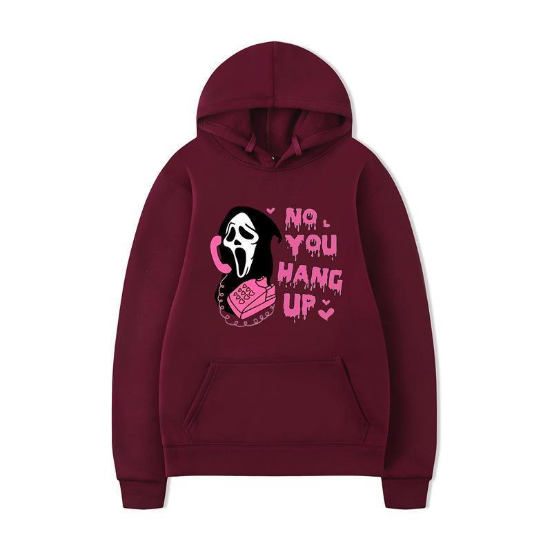 Halloween Lockeres Lässiges Bedrucktes Buntes Kapuzensweatshirt Langärmlig Herbst Winter Mode Stil Hoodies