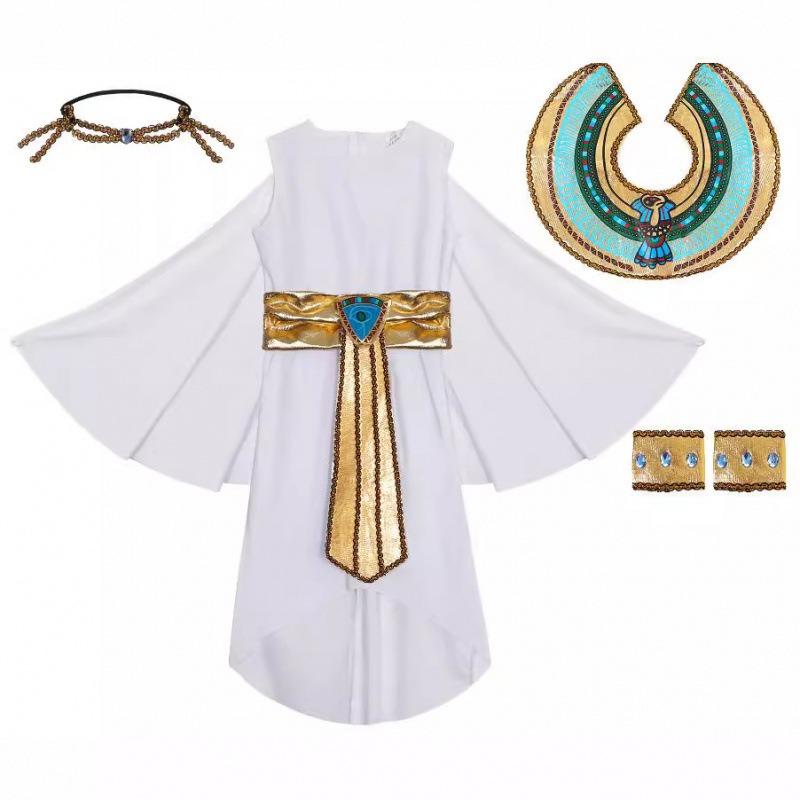 Halloween Children's Costume Pharaoh Princess Cosplay Show Dress Suit Skirt