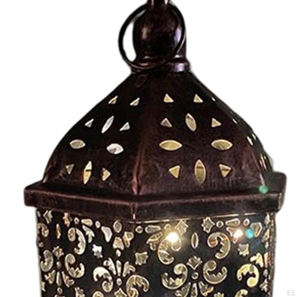 Retro Style Hanging Hollow Carved Light Battery Operated Desk Lamp for Room Ornament