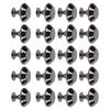 20 Set Bucket Shaped Screw Back Rivets 15mm Alloy Punk Stud Rivets with 6mm Cross Screws Silver Black
