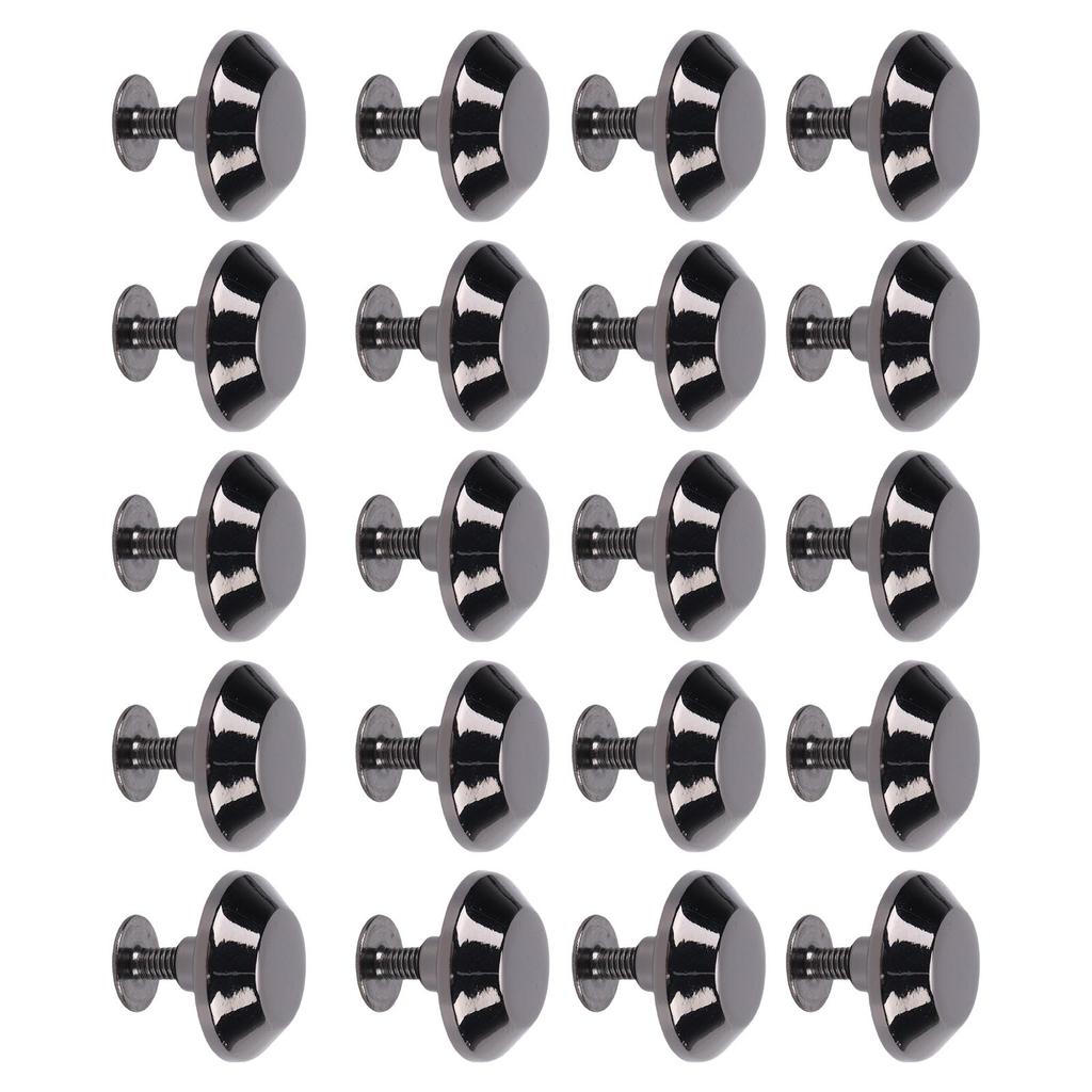 20 Set Bucket Shaped Screw Back Rivets 15mm Alloy Punk Stud Rivets with 6mm Cross Screws Silver Black