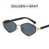 Fashion Small Polygonal Sunglasses Women Metal Rhombus Sun Glasses Ladies Hipster Sexy Cat Eye Shades Vintage