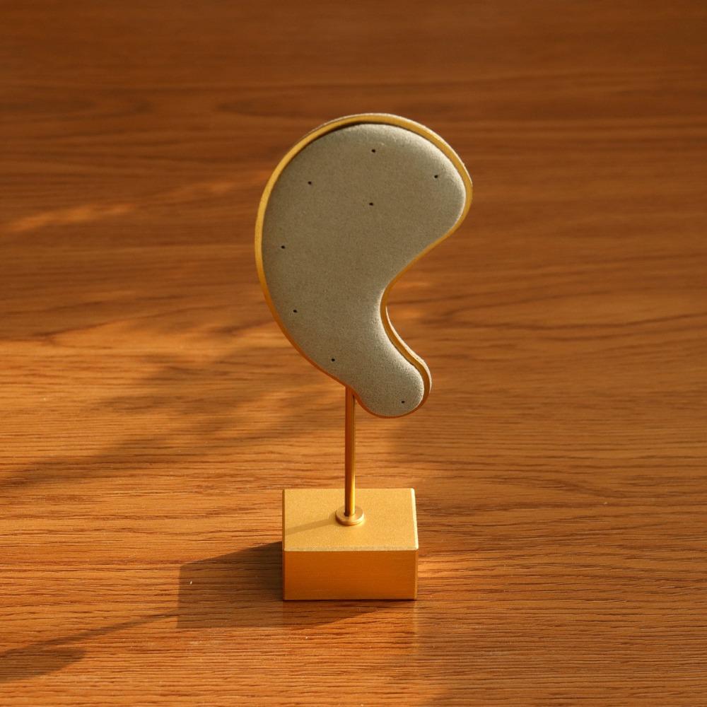 Microfiber Earring Hanging Rack Ear Shape Ear Clip Holder Stud Jewelry Organizer Storage  Women