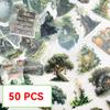 50Pcs Forest Style Transparent Stickers Luggage Guitar Skateboard Phone Diy Waterproof Notebook Stickers Cartoon Natural Elf
