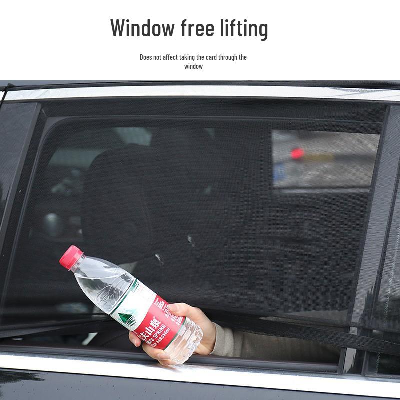 Car Window Mosquito-Proof Sunshade: Insect Net, Sun Protection, Ventilation & Heat Insulation.