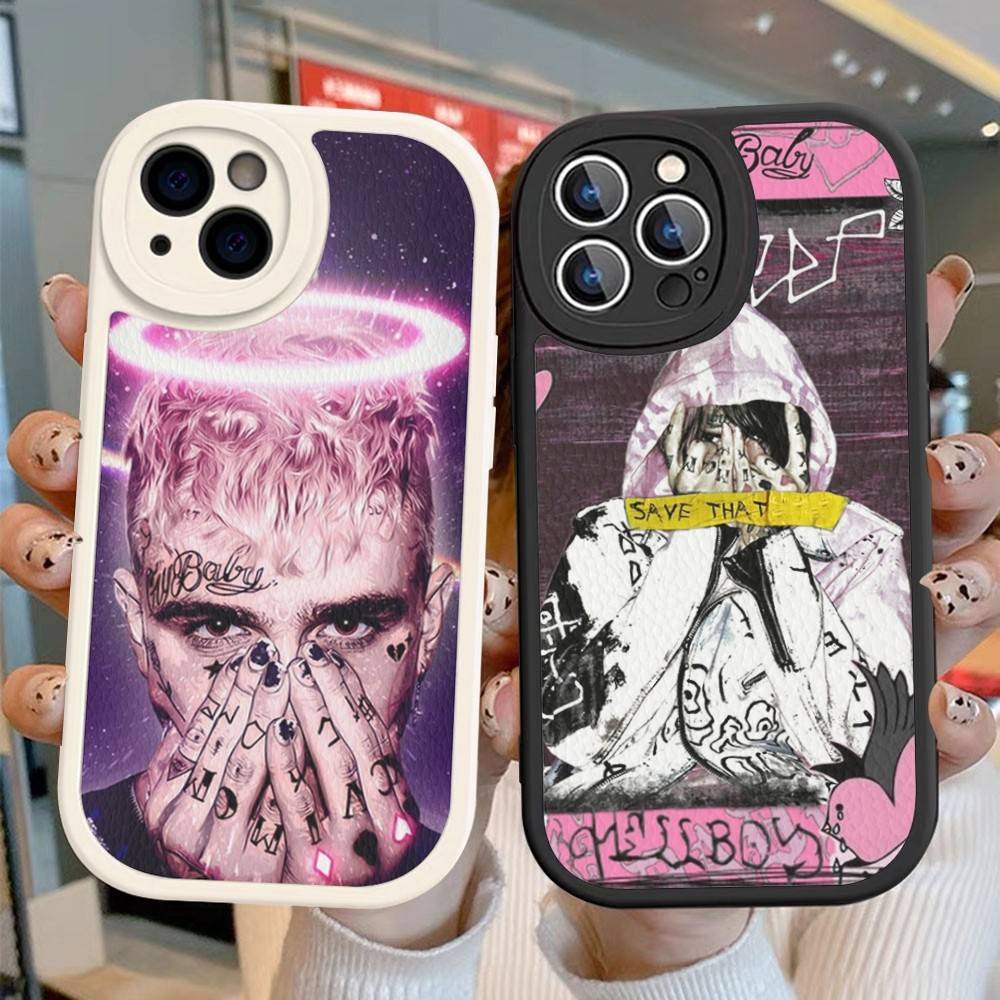 Emo Rapper Lil Peep Phone Case For IPhone 16 15 14 11 12 13 Pro Max Plus Back Leather Shell