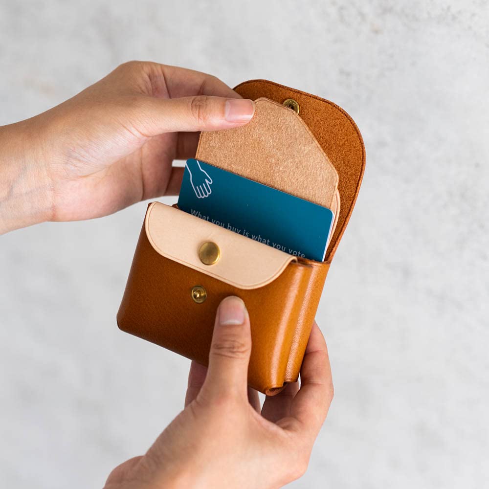 Nakota SEAMLESS COMPACT One Mini Leather Wallet with Coin Orange WALLET, Size, Purse,
