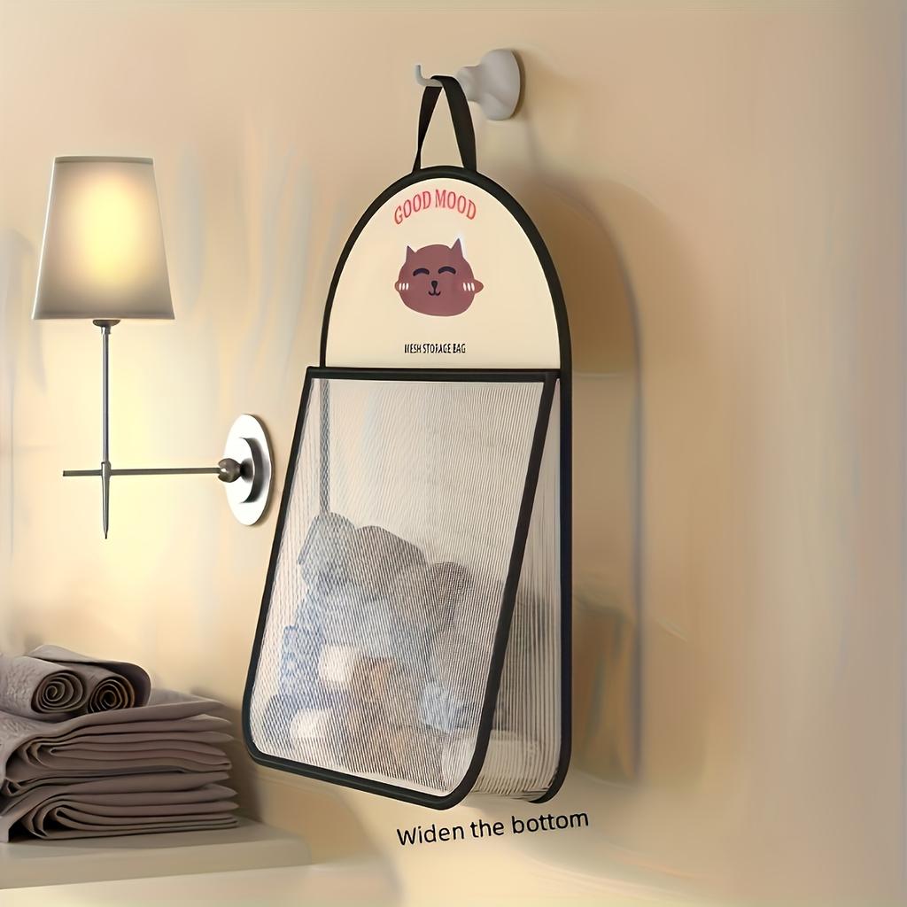 [Breathable Washable] Mesh Storage Bag | 1pc | Polyester | Breathable & Washable | Laundry Organizer | Wall-Mounted Underwear and Socks Sorting Pouch