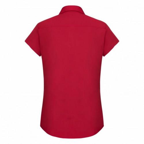 

Russell Collection Ladies Cap Sleeve Polycotton Easy Care Fitted Poplin Shirt XS
