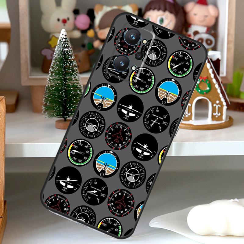 Aviation Aeroplane Pilot Cockpit For OPPO Realme C55 C35 C33 C31 C30 C25 C21Y C11 GT Neo 5 3T 2T Realme 10 9 11 Pro Plus Case