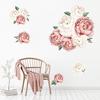 Peony Flower Home Wall Sticker Living Room Background Decal Mural DIY Decoration