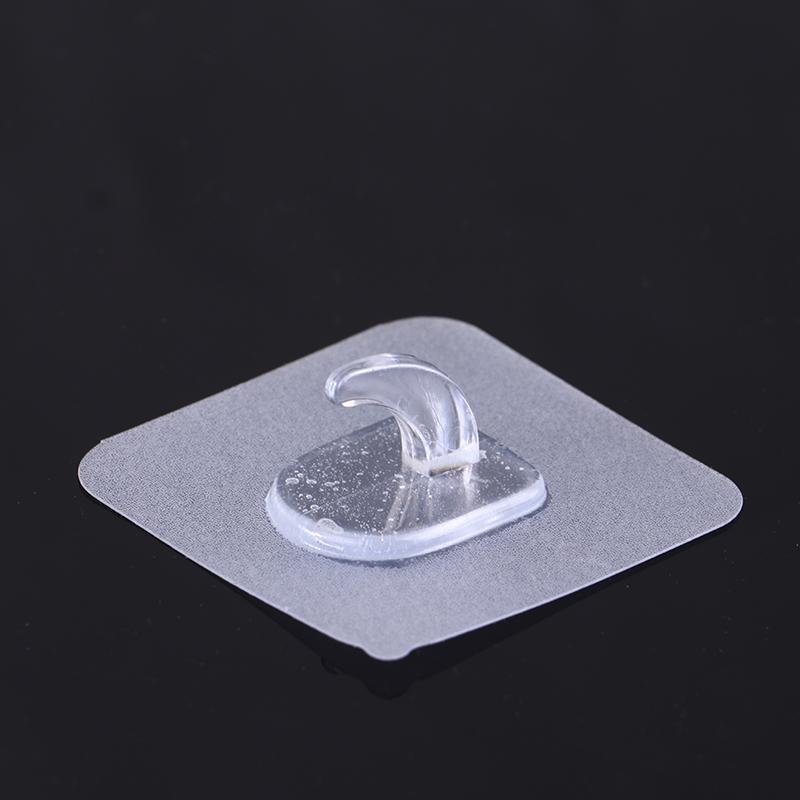 5Pcs Free Punching Seamless Invisible Hook Bathroom Kitchen Adhesive Hook