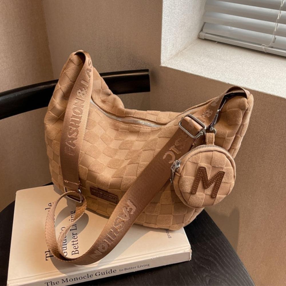 Легкая сумка через плечо кремового цвета в корейском стиле, простая сумка для пельменей, для студентов хаки