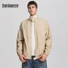Mark Fairwhale Men's Stand Collar Faux Leather Jacket