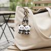 Cartoon Magnetic Snap Keychain Panda Magnetic Keychain Portable Keychain Sets  Bags