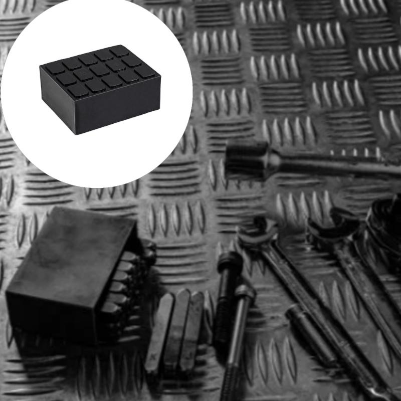 Premium Natural Rubber Cushion Block Stand Pad For Vehicle Lifts Strong Durability And Stable Support Maintenance Tool