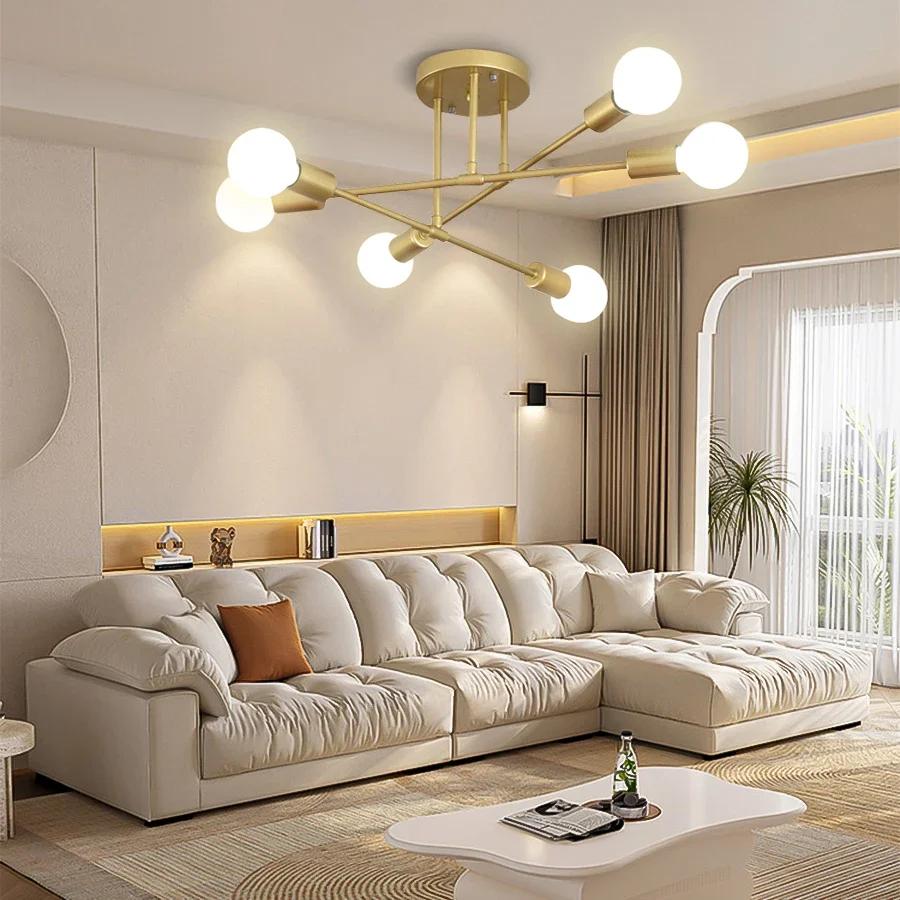 Simple Iron Pendant Light, Minimalist Modern Ceiling Light  Indoor LED Living Room Dining Room Lighting Gold/black Bedroom Light