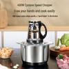 ZISIZ Stainless Steel Electric Meat Grinder & Food Chopper