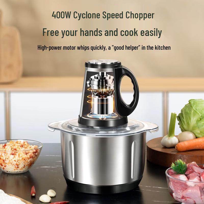 ZISIZ Stainless Steel Electric Meat Grinder & Food Chopper
