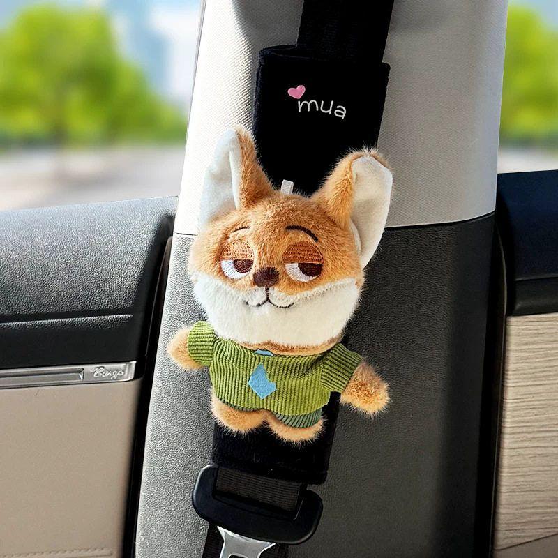 Zootopia Car Seatbelt Shoulder Pads Anti-Wear Anti-Strangle New Car Interior Accessories for Women