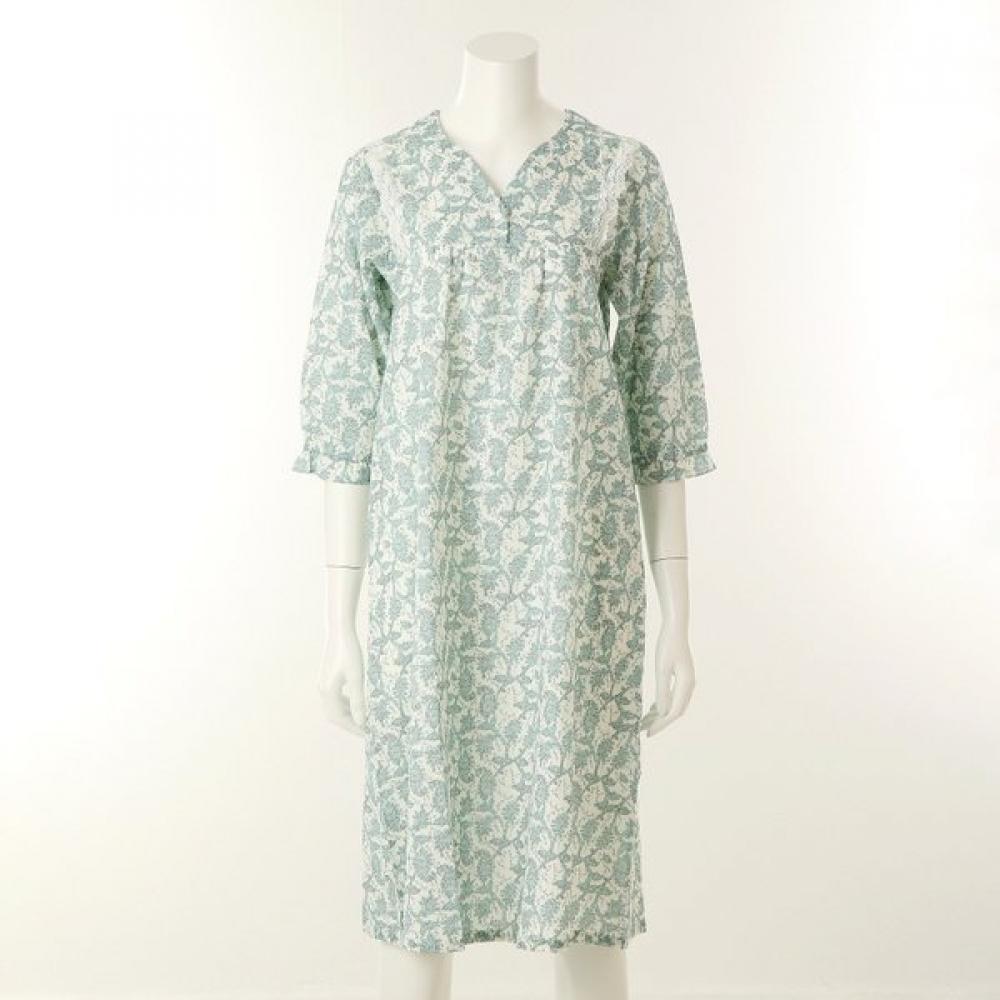 Venus Green Floral Print Indoor Dress Vev3914l