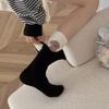 Fall/Winter Cotton Socks with 3D Cartoon Animals Edging - Women's Mid-Calf Socks - Cute Plush Socks
